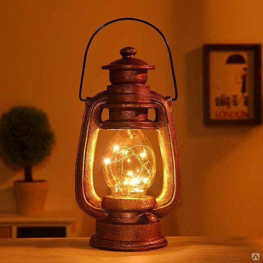 Светильник свеча ретро лампа 14,5см от батареек