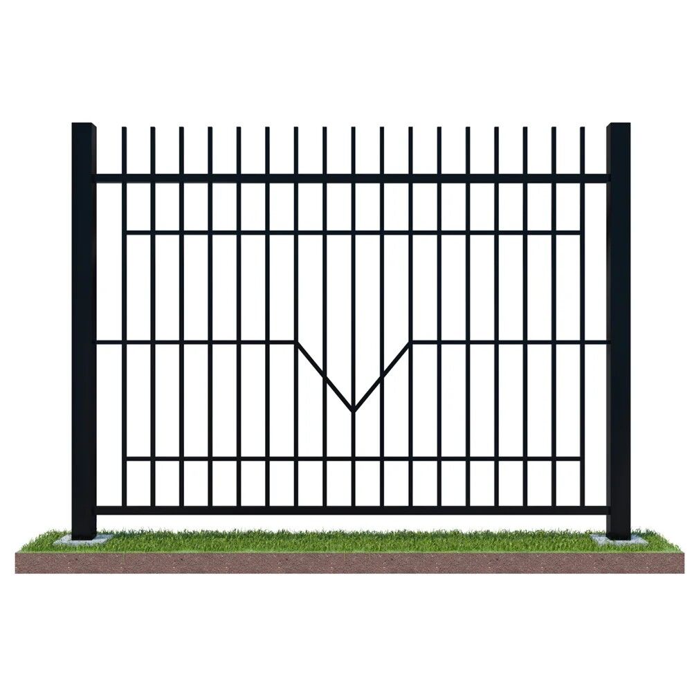 Забор металлический секционный сборный
