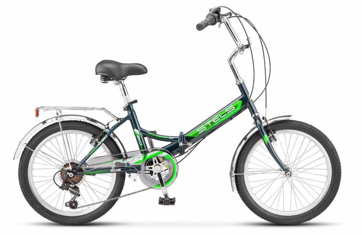 Велосипед складной STELS Pilot 450 20 Z010, 13.5" темно-зеленый