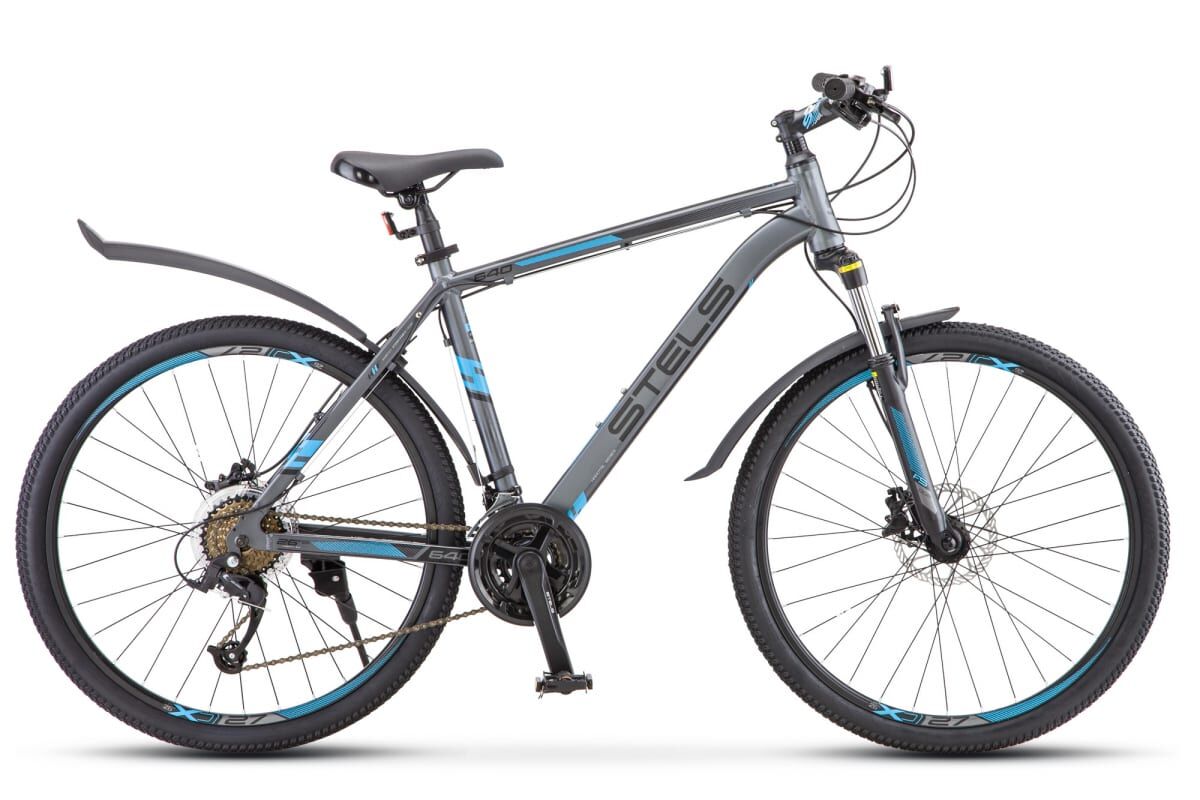 Велосипед горный STELS Navigator 640 D 26" V010, 17" серый/ синий