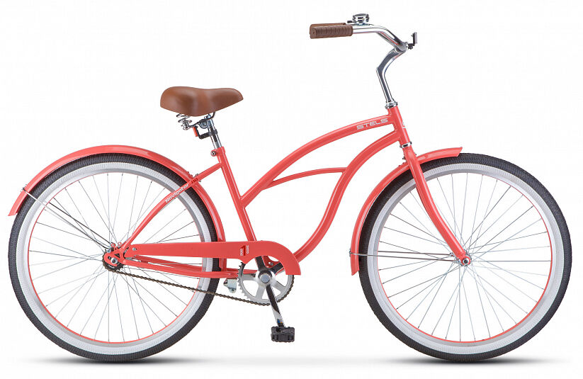 Велосипед для города и туризма STELS Navigator 110 Lady 26 1-sp V010, 17" розовый-коралл