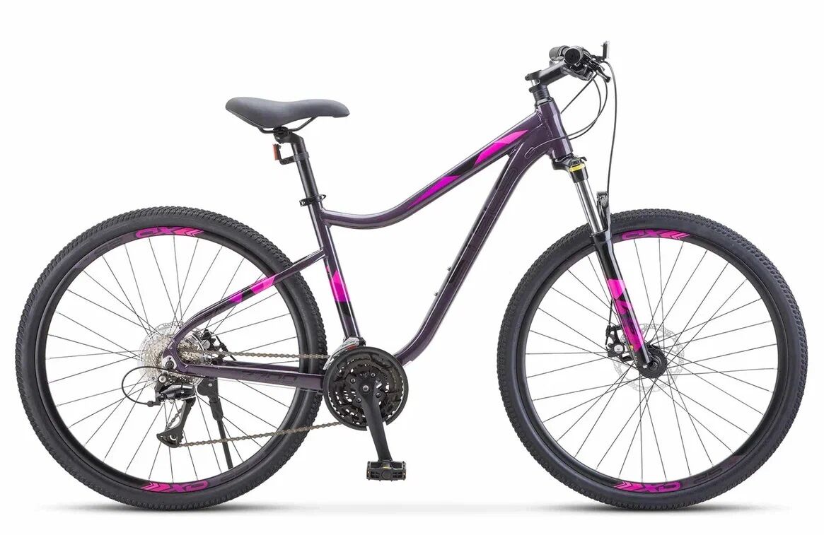 Велосипед женский STELS Miss 7700 MD 27.5" V010, 15.5" темно-пурпурный