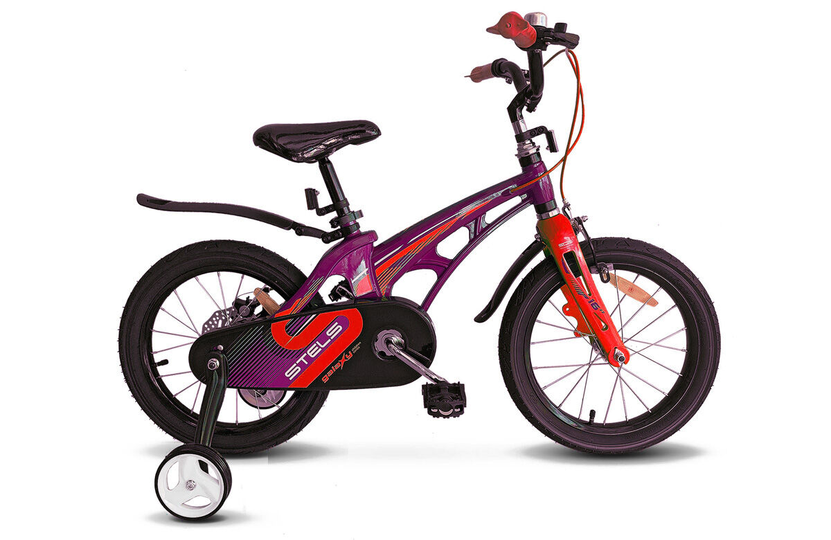 Велосипед детский STELS Galaxy 16" V010, 9.3" фиолетовый/красный