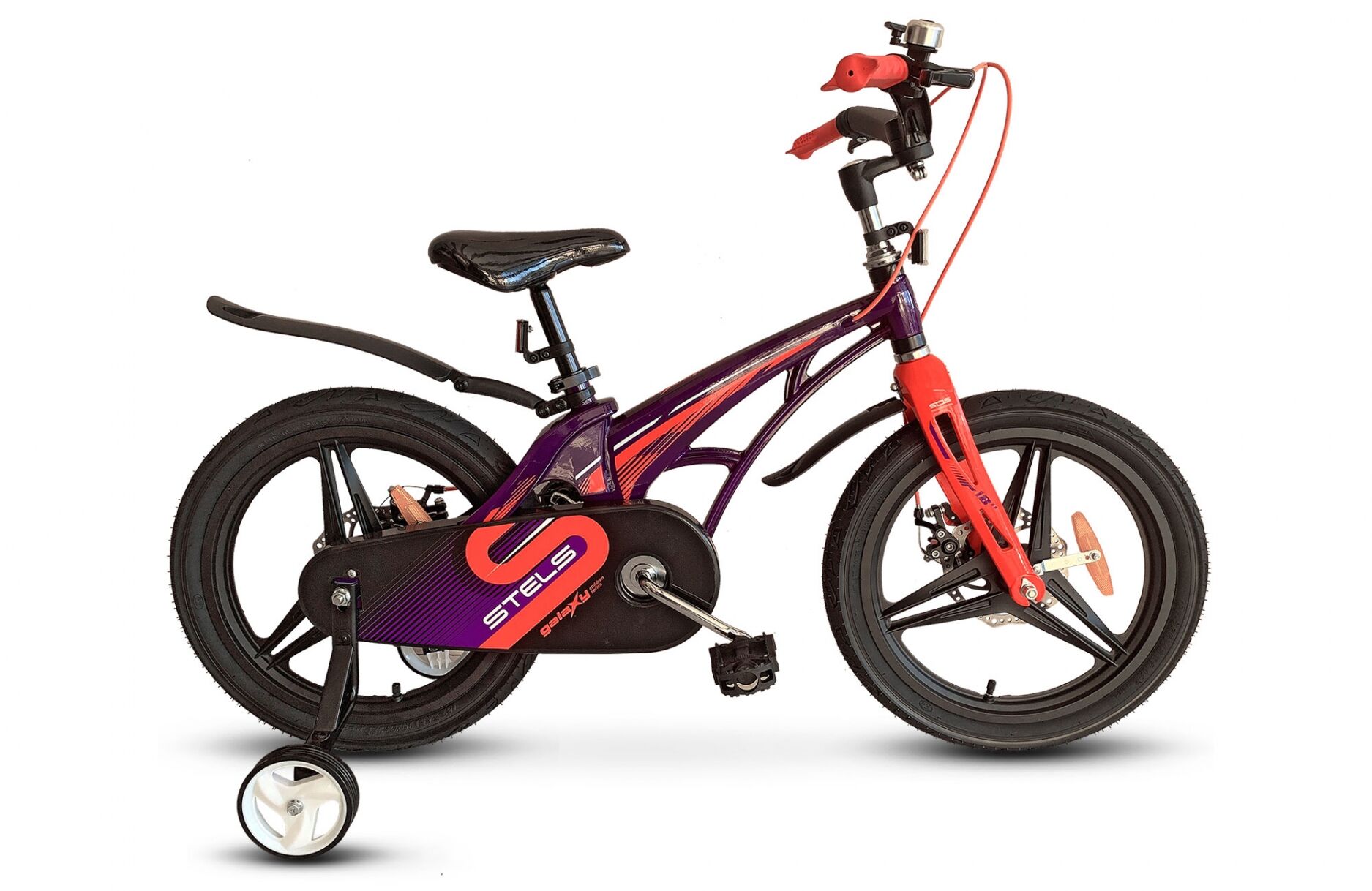 Велосипед детский STELS Galaxy Pro 16" V010, 10" фиолетовый/красный