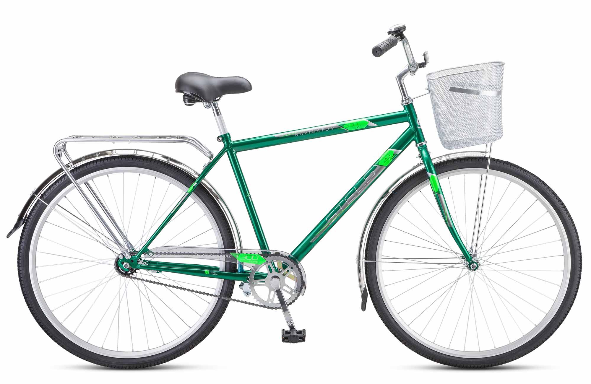 Велосипед для города и туризма STELS Navigator-300 С 28" Z010, 20" темно-зеленый
