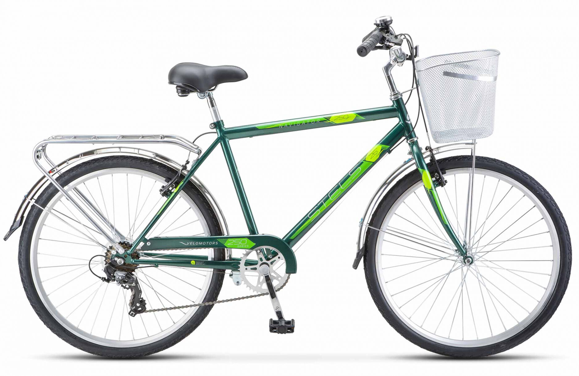 Велосипед для города и туризма STELS Navigator 250 V 26" Z010, 19" зеленый