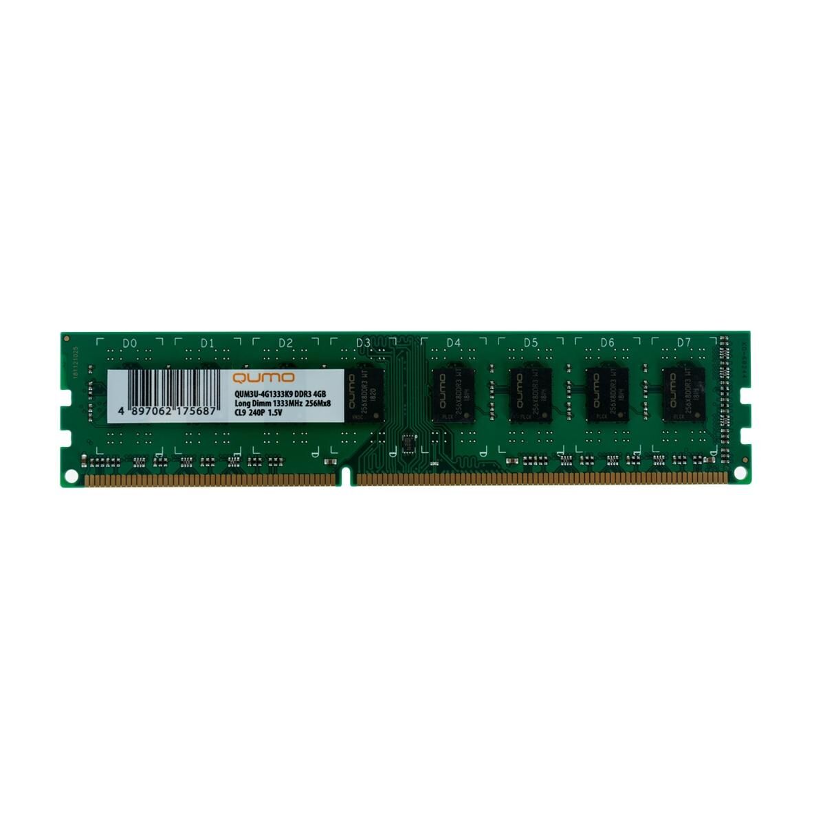 QUM3U-4G1333K9, Модуль памяти Qumo 4 ГБ DIMM DDR3 1333 МГц