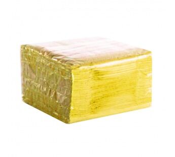Салфетки бумажные 1 слой, 100л, 24*24см, однотонные желтые Svezhinsky, 32 штуки