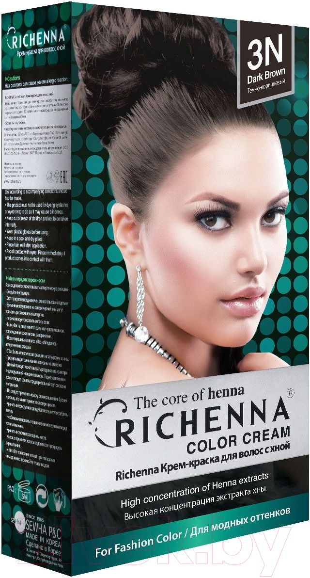 Крем-краска для волос Richenna С хной 3N