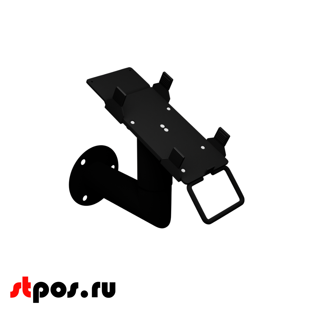 Кронштейн-подставка для пин-пада универсальная с вертикальным креплением угловая, Муар, RAL 9005 Чёрный