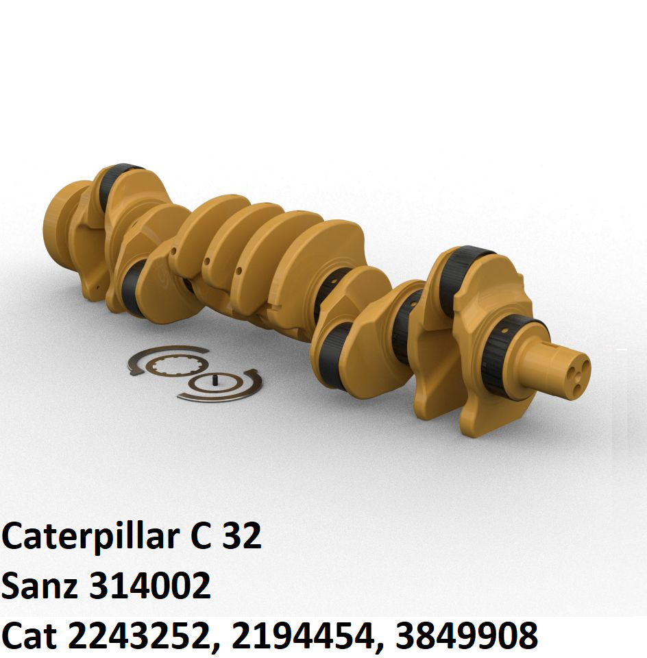 Коленвал Caterpillar C 32, Sanz 314002 Cat 2243252, 2194454, 3849908