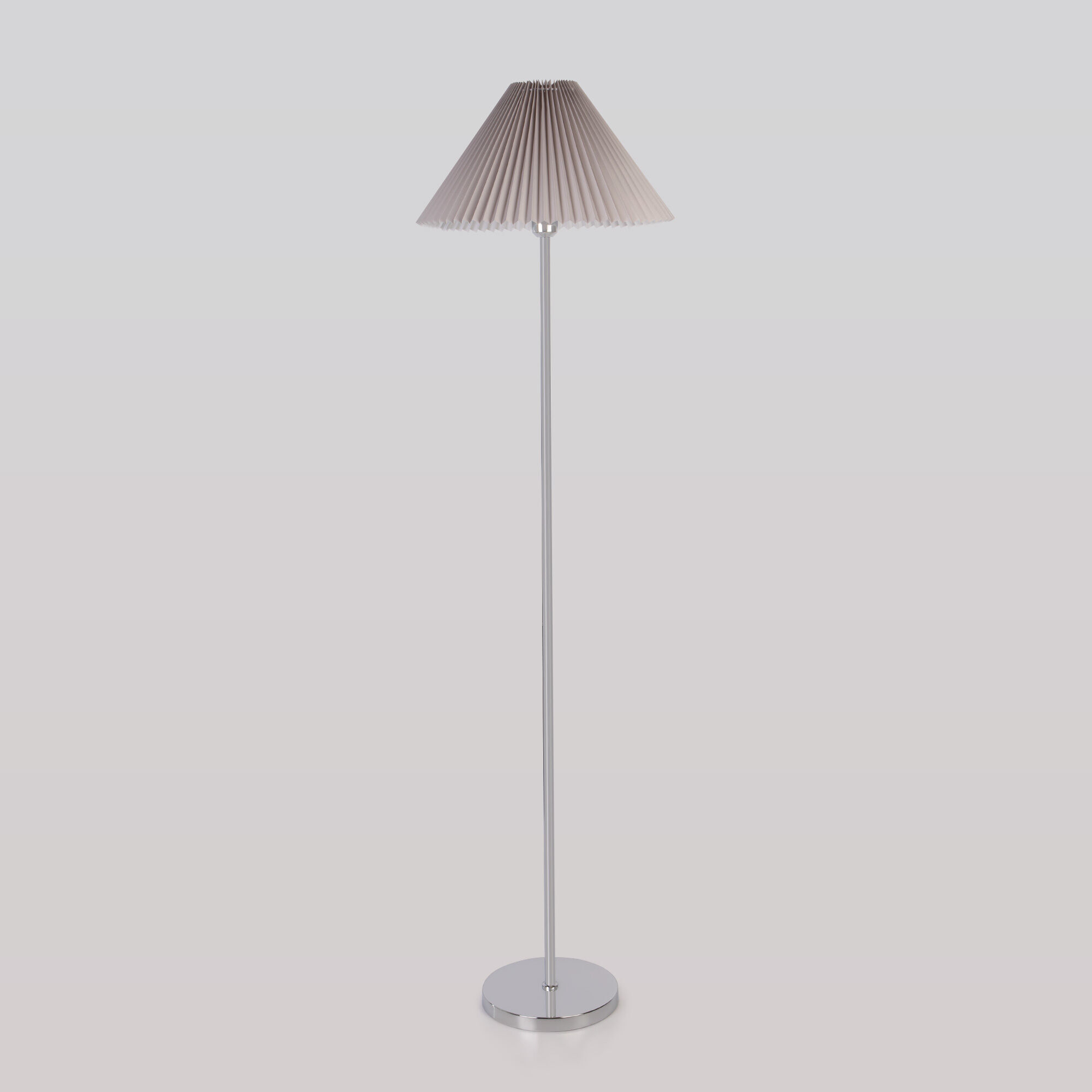 Классический напольный светильник 01133/1 хром серый