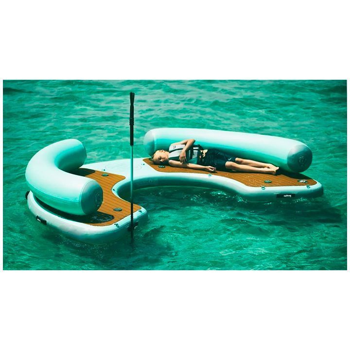 Надувная полукруглая платформа для отдыха на воде, море, озере