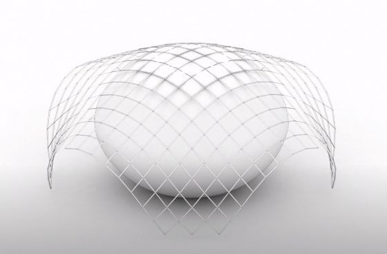 Надувная полусферическая опалубка для строительства