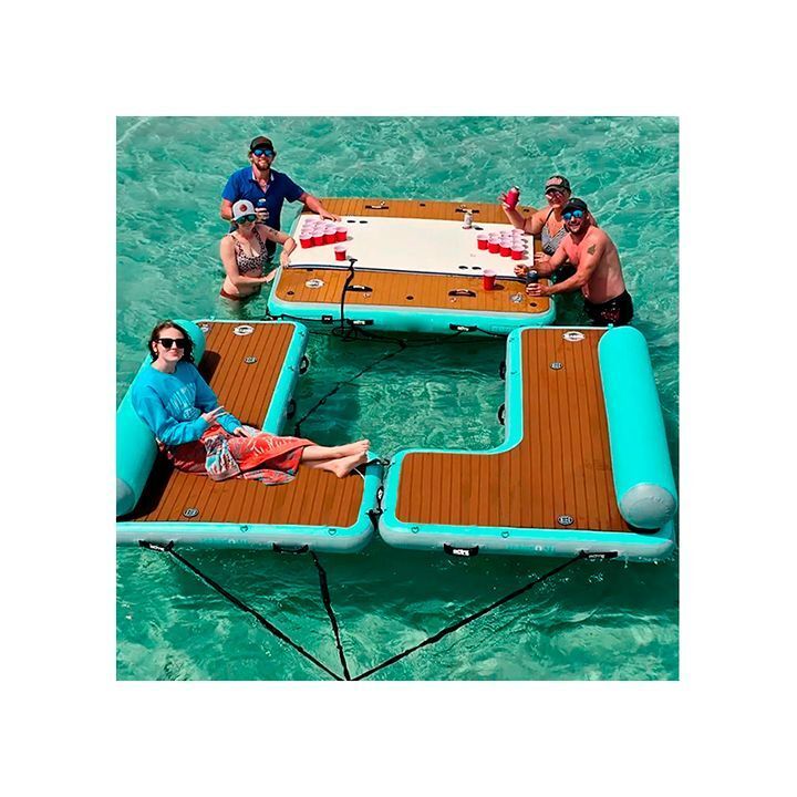 Надувная угловая платформа для отдыха на воде, море, озере