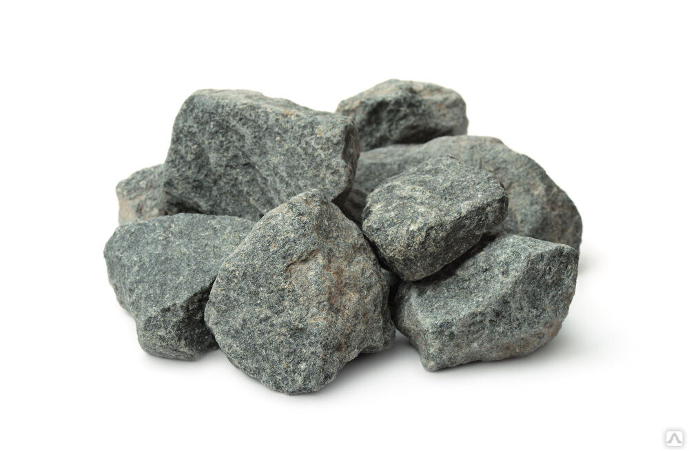 Камень для банных печей "ДОЛЕРИТ" колотый фр70-120, в коробке 20кг