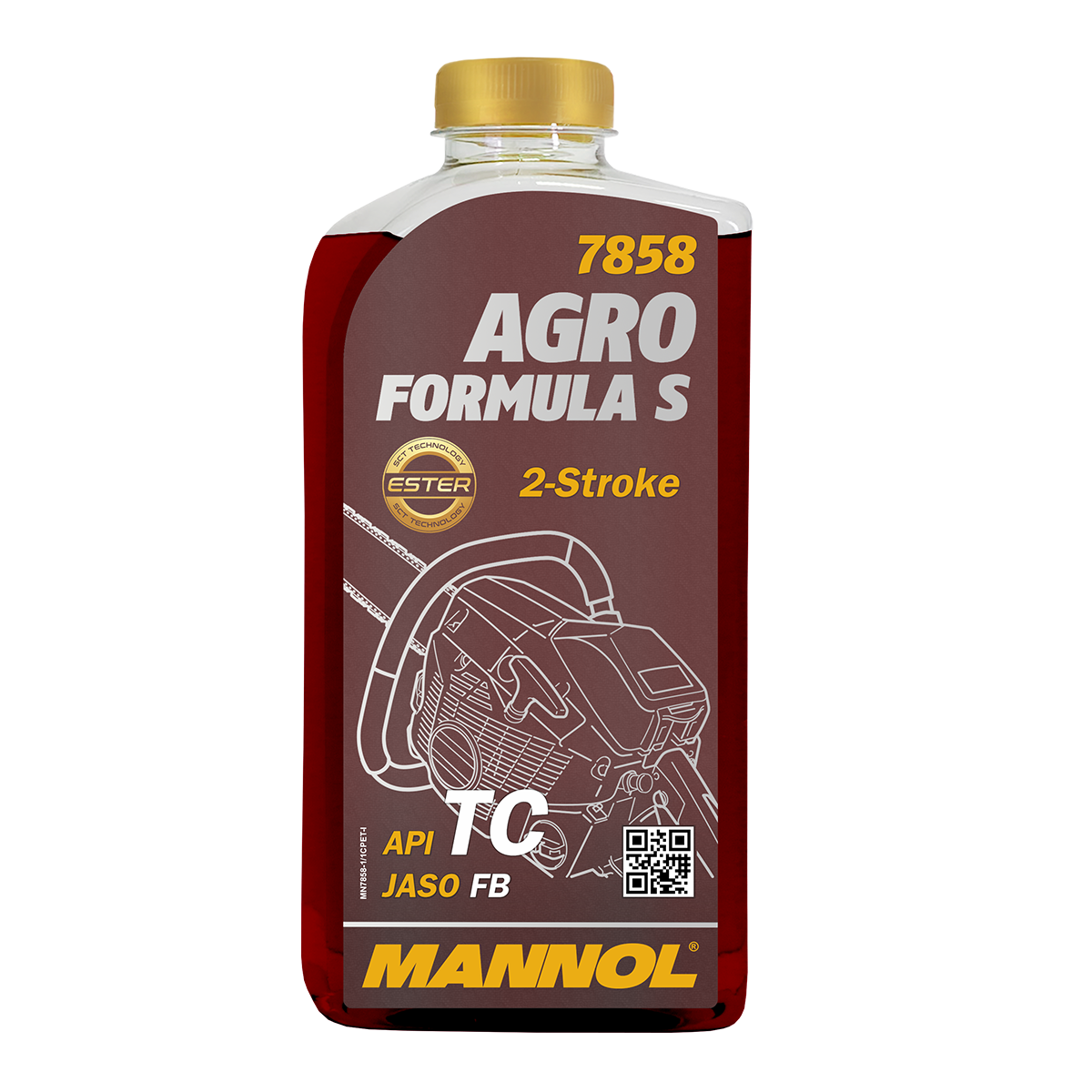Синтетическое моторное масло Mannol Agro Formula S 2Т (1 л.), 7858