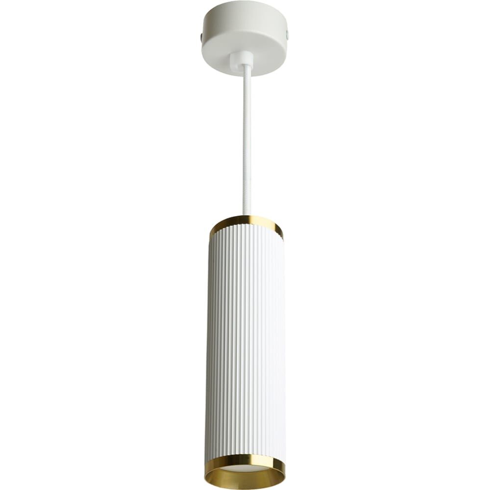 Потолочный светильник FERON ml1908 barrel gatsby levitation на подвесе mr16 35w, 230v, белый, античное золото 55x200, 48