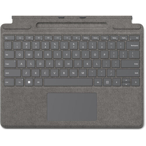 Клавиатура Microsoft Surface Pro Signature Keyboard Cover (Platinum), чехол-алькантра 9/X серый