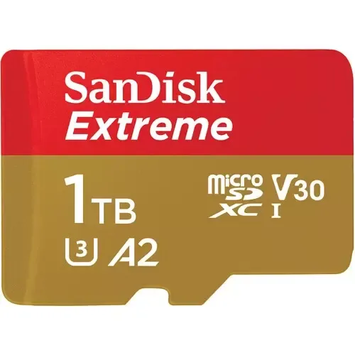 Карта памяти SanDisk 1TB Extreme UHS-I microSDXC 190MB/s + SD Adapter A2 C10 V30