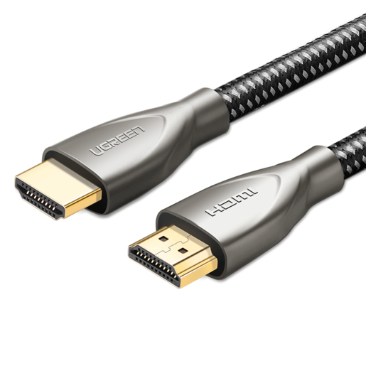 Кабель UGREEN HD131 HDMI Carbon Fiber Zinc Alloy Cable 3 м, серый