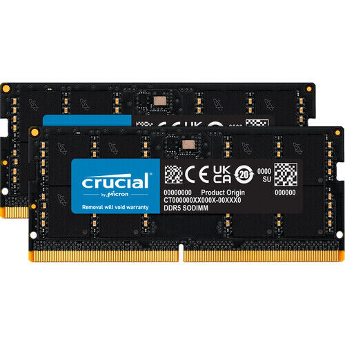 Комплект модулей памяти Crucial 32GB DDR5 4800 MHz SO-DIMM Memory Kit (2 x 16GB)