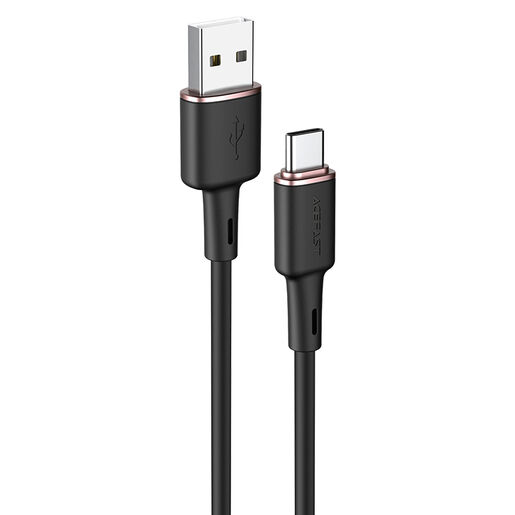 Кабель ACEFAST C2-04 USB-A to USB-C 1,2м zinc silicone для данных, черный