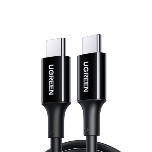 Кабель UGREEN USB-C Male to USB-C Male 2,0 ABS Shell 5A Current, 1м US300, черный