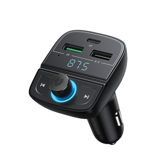 Автозарядка UGREEN CD229 FM&Bluetooth Transmitter&Car Charger + TF Slot., черный