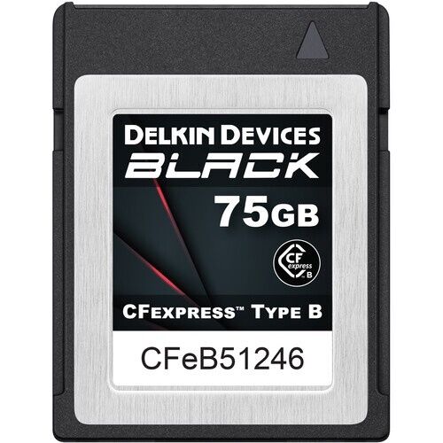 Карта памяти Delkin Devices Cfexpress B 75GB BLACK 1725 /1240 MB/s