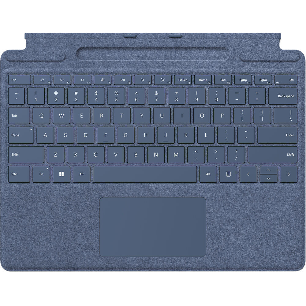 Клавиатура Microsoft Surface Pro Signature Keyboard Cover (Sapphire), чехол-алькантра 9/X синий