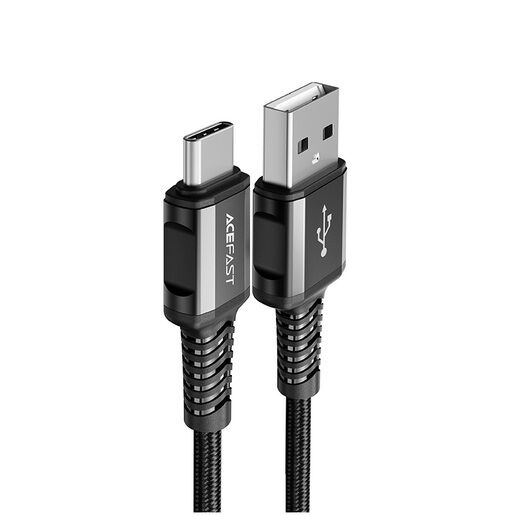 Кабель ACEFAST C1-04 USB-A to USB-C 1,2м aluminum alloy charging data cable, черный