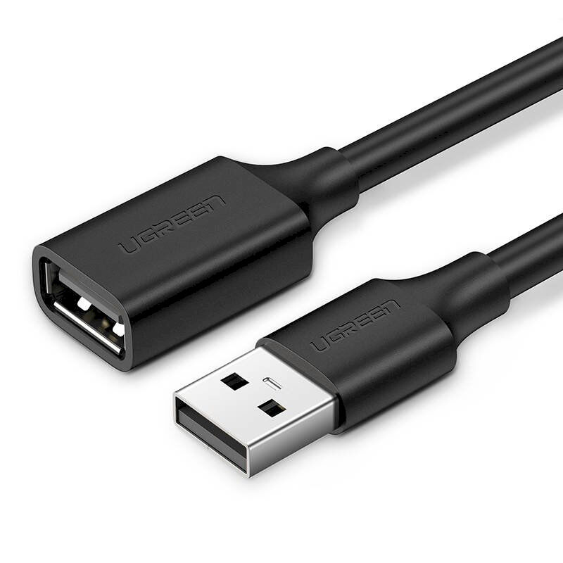 Кабель UGREEN US103 (10315) USB 2.0 A Male to A Female Cable 1.5m, черный