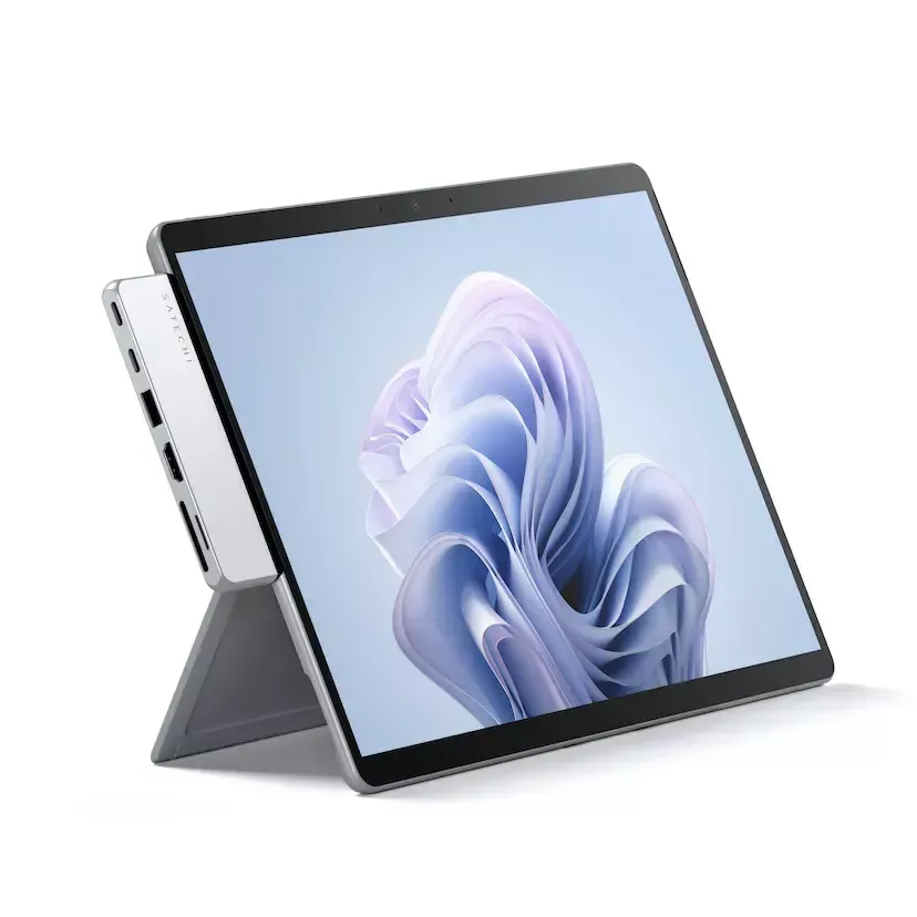 USB-хаб Satechi Dual USB-C Hub для Surface Pro 9, серебристый