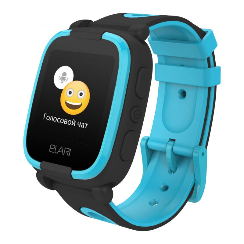 Умные часы Elari KidPhone 2 детские часы-телефон, черный/синий