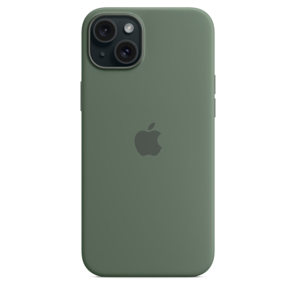 Чехол Apple iPhone 15 Plus Silicone Case MagSafe Cypress силиконовый цвета кипрский зеленый