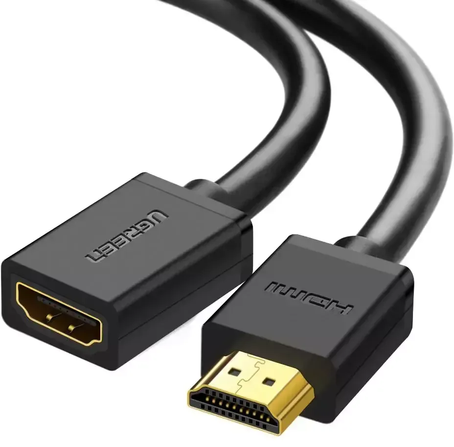 Кабель UGREEN HD107 10142 HDMI Male to Female Cable 2м, Black
