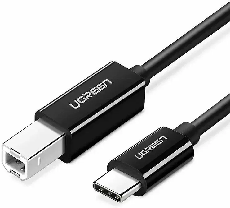 Кабель UGREEN US241 80811 USB-C 2.0 To USB-B 2.0 Print Cable 1м, Black
