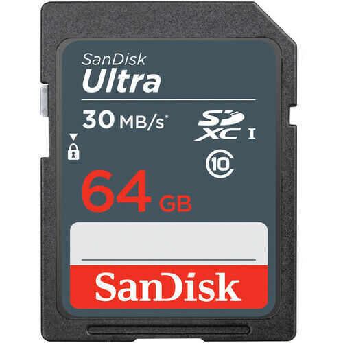 Карта памяти SanDisk 64GB Ultra SDXC 140MB/s, Class 10 UHS-I