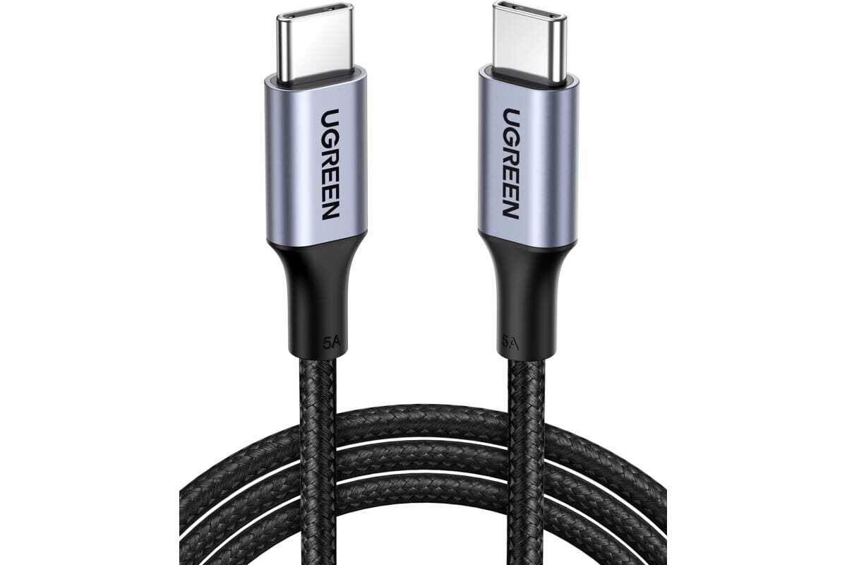 Кабель UGREEN USB-C 2,0 to USB-C 2,0 5A Data Cable, 1,5м US316, черный