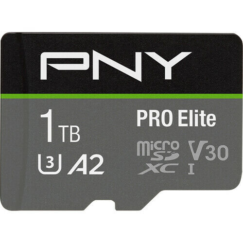 Карта памяти PNY 1TB Pro Elite UHS-I microSDXC 100MB/s + SD Adapter