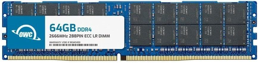 Модуль памяти OWC 64Gb 2666MHZ DDR4 LR-DIMM PC4-21300 для QNAP RAM-64GDR4ECS0-LR-2666 CL19 4Rx4 288-pin 1.2V ECC