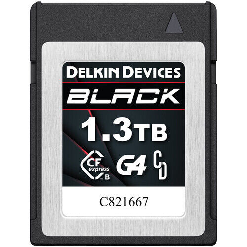 Карта памяти Delkin Devices Cfexpress B 1.3TB BLACK G4 1800 / 1700 / 1560 MB/s
