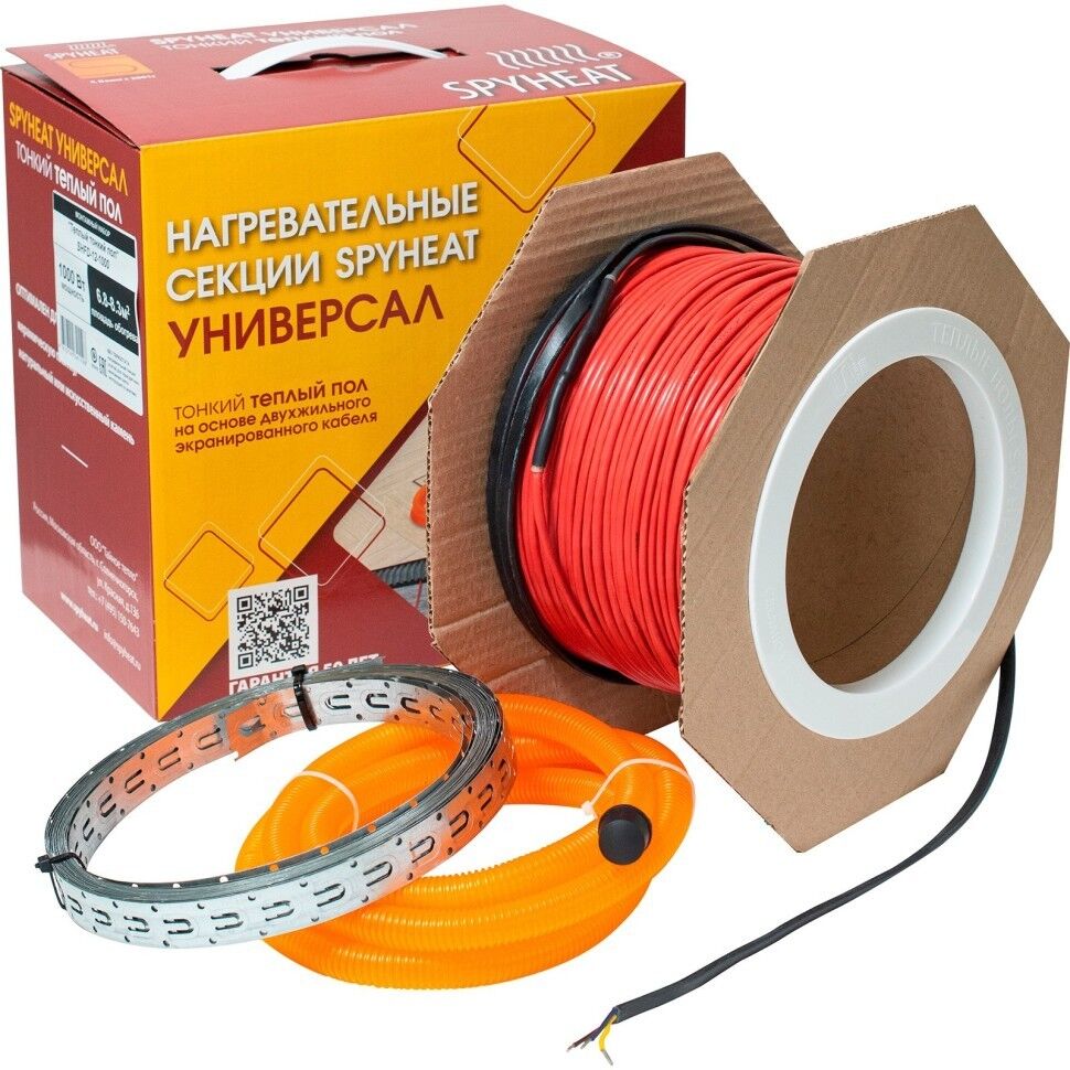 Электрический кабельный тонкий тёплый пол Spyheat "Универсал" SHFD-12 (Площадь 1.0-1.5 м² (170 Вт)) SPYHEAT