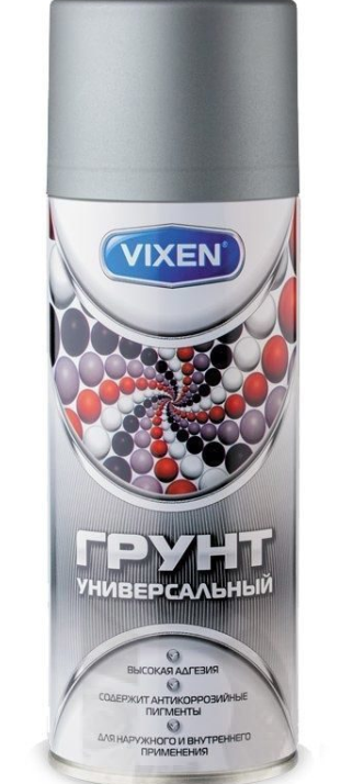 Грунт универсальный серый, аэрозоль, 520мл, Vixen VX-21002