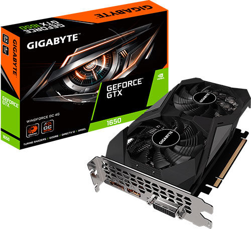 Видеокарта Gigabyte GeForce GTX 1650 D6 WINDFORCE OC 4GB (GV-N1656WF2OC-4GD)