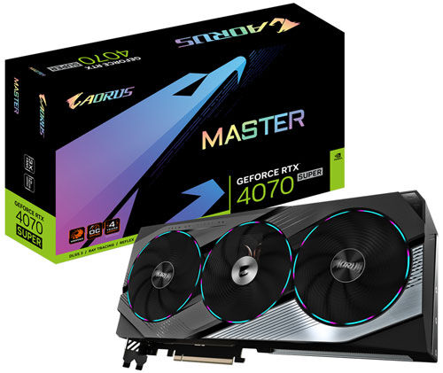 Видеокарта Gigabyte GeForce RTX4070 Super AORUS MASTER 12GB (GV-N407SAORUS M-12GD)
