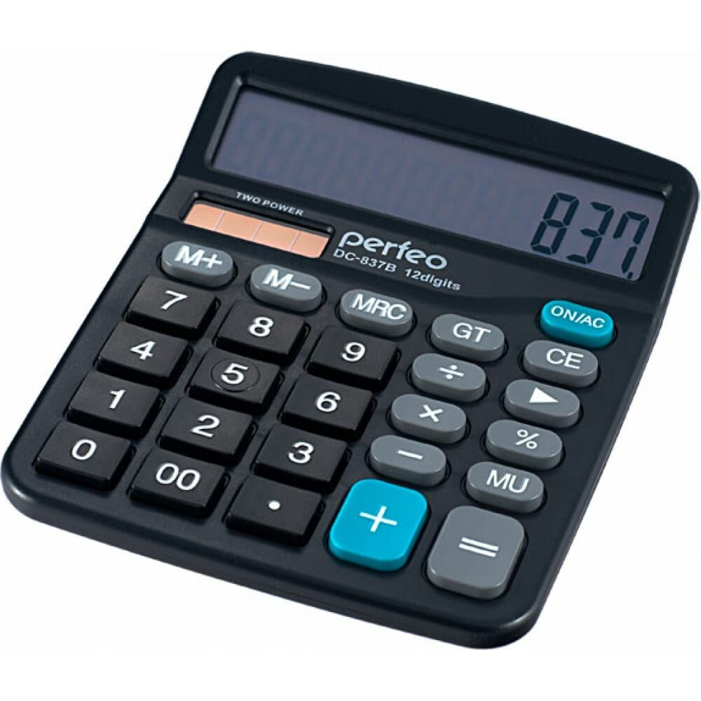 Двенадцатиразрядный бухгалтерский калькулятор Perfeo PF 3286 GT