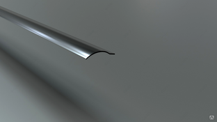 Порог плоский радиусный для больших перепадов PR-3 ширина 55 мм, сталь нержавеющая (шлифованная/полированная) #1