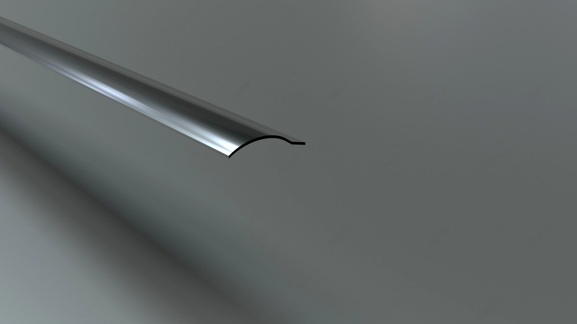 Порог плоский радиусный для больших перепадов PR-3 ширина 65 мм, сталь нержавеющая (шлифованная/полированная)